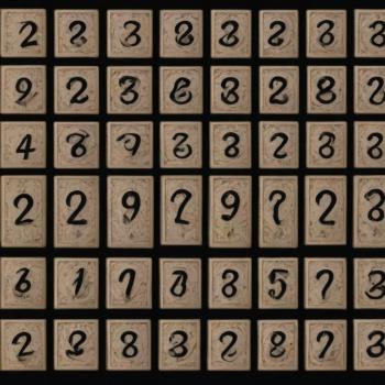 A grid with various numbered tiles