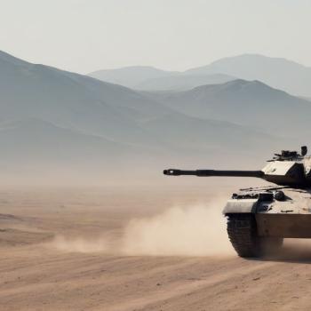 A minimalist tank in a 2D battlefield