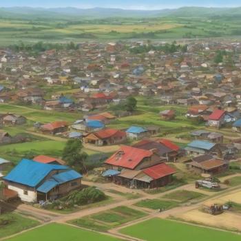 A vibrant township with areas of farmland