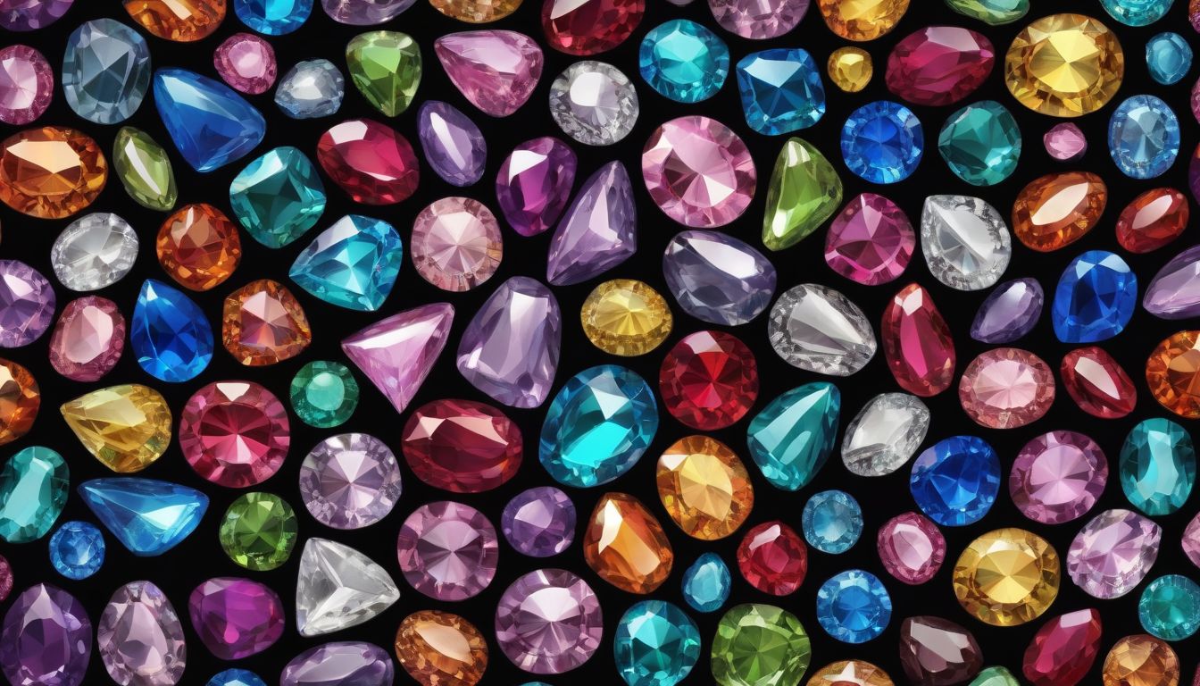 A glittering grid of various colorful gems with some aligning perfectly to vanish in a sparkle.