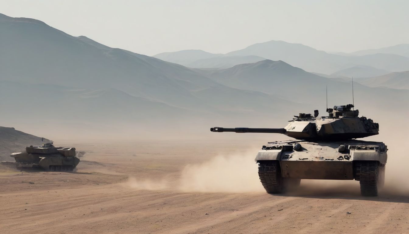A minimalist tank in a 2D battlefield