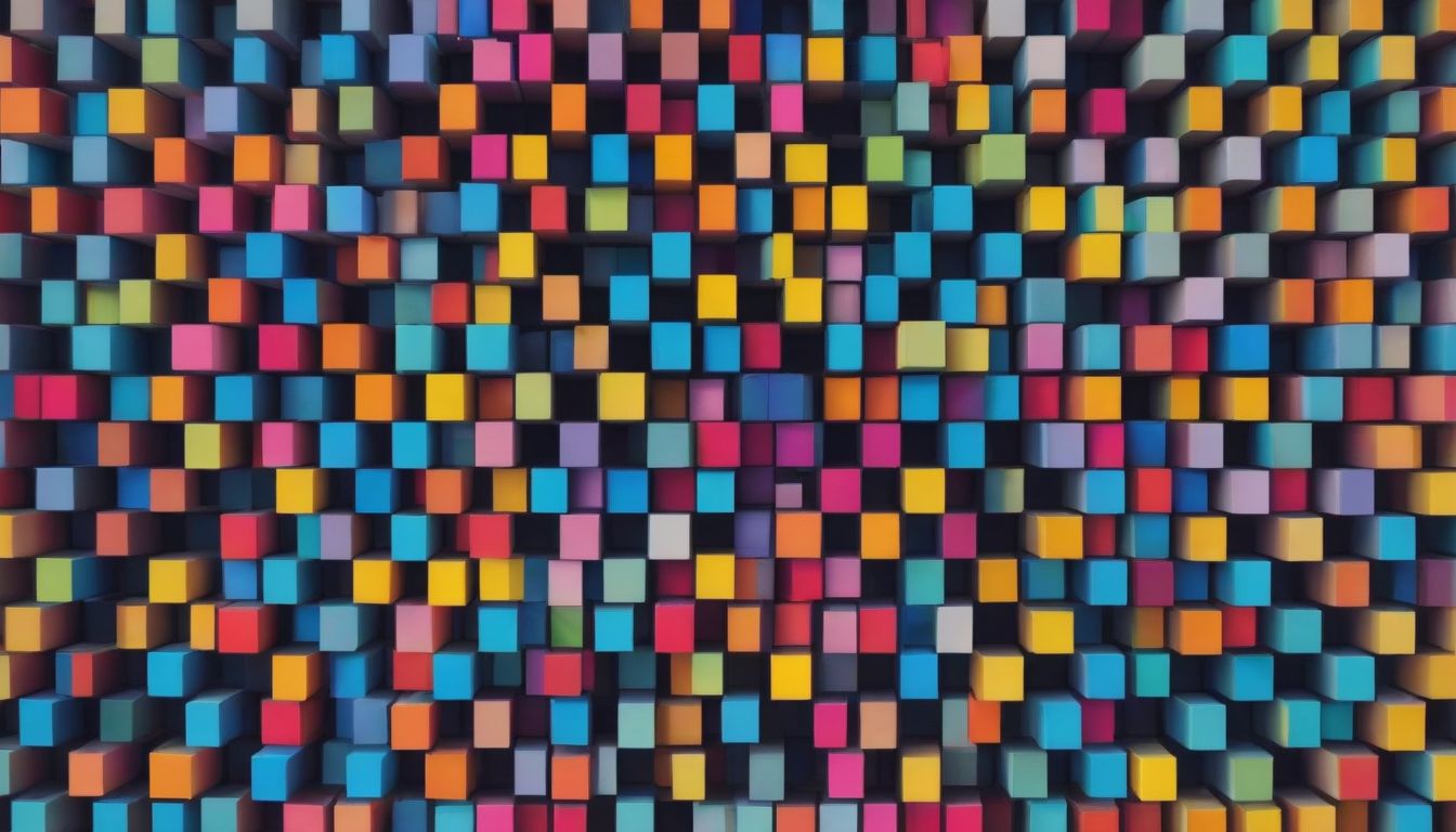 An aerial view of a colorful grid